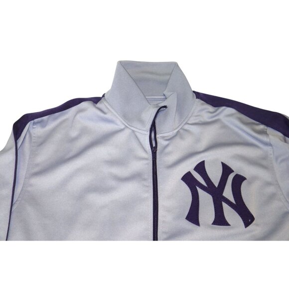 Mitchell & Ness Yankees Track Jacket L Gray Navy Streetwear Sports Fan-core - Picture 4 of 8